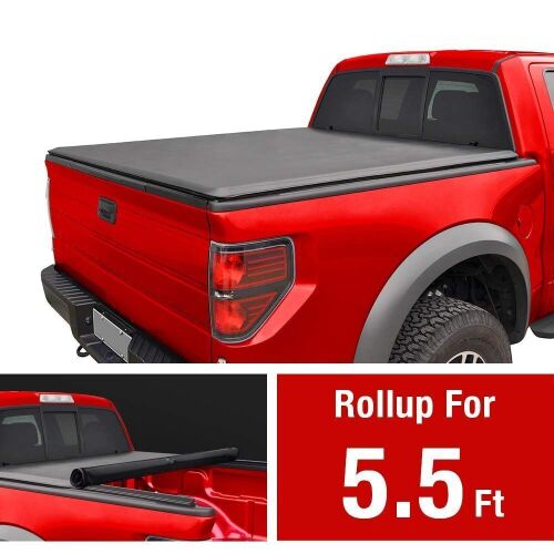Soft Roll Up Tonneau Cover for 2007-2021 Toyota Tundra 5.5' Bed  - Lot 688