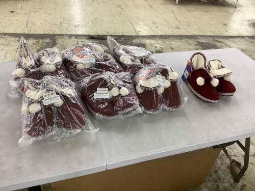 Lot of (7) Women's Bootie Slippers - Lot 872