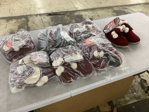 Lot of (7) Women's Bootie Slippers - Lot 873