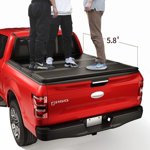 Hard Tri-Fold Tonneau Cover for 2014-2018 Chevy Silverado GMC Sierra 8.5' Bed  - Lot 93