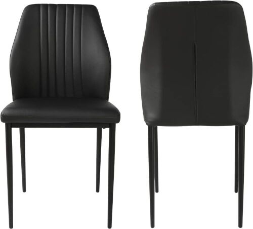 Faux Leather Modern Dining Chairs, Set of 4  - Lot 122