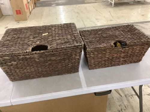 Lot of (2) Woven Storage Baskets - Lot 238