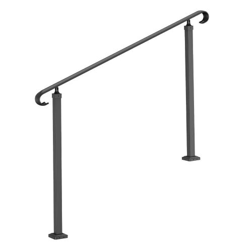 VEVOR Wrought Iron Handrail for Outdoor Steps, Fit 3-5 Steps  - Lot 426