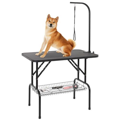 LEIBOU 36" Height Adjustable and Foldable Pet Dog Grooming Table  - Lot 89