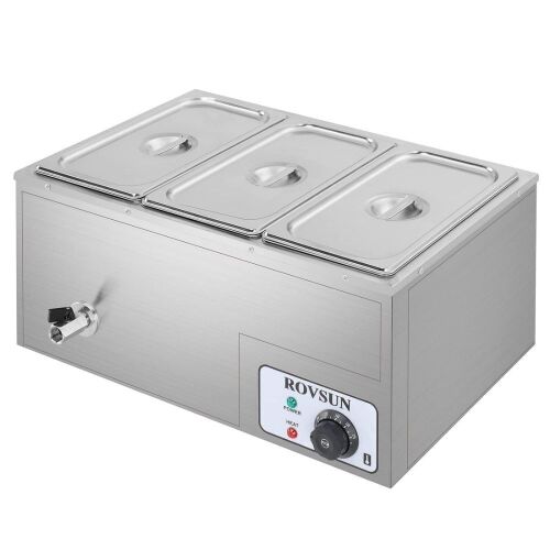 ROVSUN 21 QT 600W 110V 3-Pan Electric Steam Table Food Warmer - Lot 79