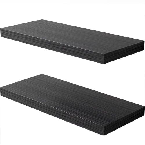 30 inch Wooden Floating Wall Shelf with Invisible Brackets, Set of 2 - Lot 408