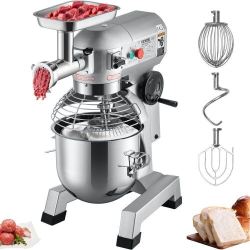 VEVOR 1100W 2 in 1 Multifunctional Electric Stand Mixer with Meat Grinder & 3 Speeds, 20Qt Stainless Steel Bowl - Lot 17