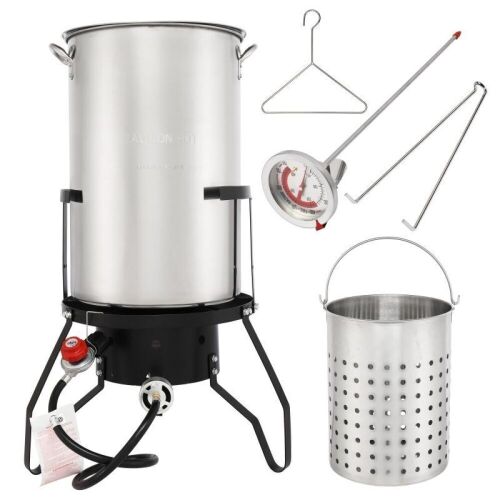  Propane Outdoor Stainless Steel Frying/Boiling Pot 50QT  - Lot 514