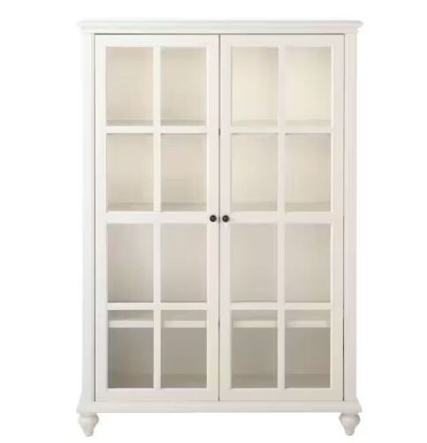 Home Decorators Collection Hamilton Off-White 60 in. 4-Shelf Bookshelf with Adjustable Shelves - Lot 29