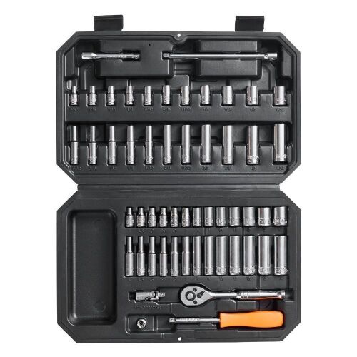 VEVOR 1/4 Inch Drive Socket and Ratchet Set, 6-Point Socket Opening, 54 Pieces  - Lot 205