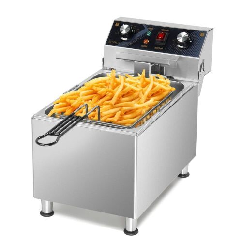 ROVSUN 18 QT 240V 3300W Single Tank Electric Deep Fryer with Timer - Lot 85