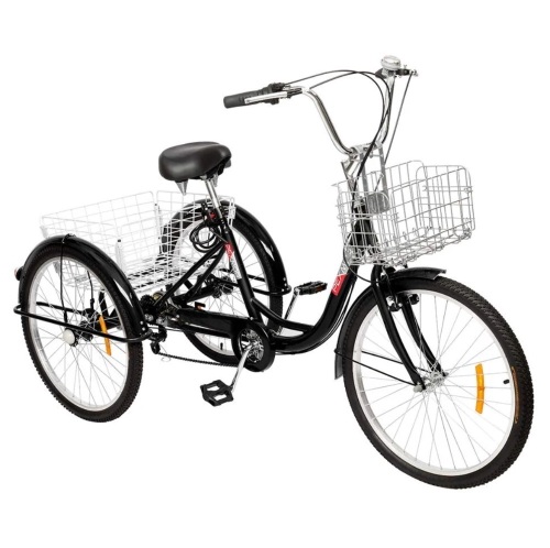 PEXMOR 26-inch Adult Tricycle Three Cruiser Bike w/Folding Basket - Lot 62