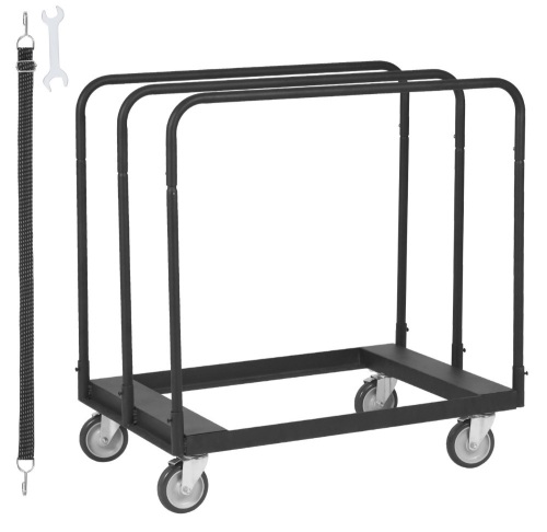 VEVOR Drywall Cart, 1500 LBS Panel Dolly Cart with 36.02" x 24.02" Deck and 5" Swivel Wheels - Lot 67