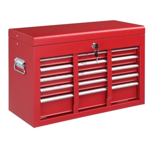 Ktaxon Tool Box, Portable 5 Drawer Steel Toolbox with Top Storage Tray & Carrying Handle, Red - Lot 61