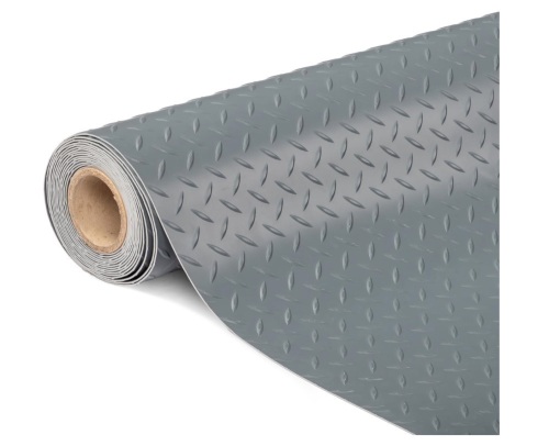 TUFFIOM 7.5 x 17 FT Garage Floor Mat, Thickened Diamond Plate PVC Garage Mat - Lot 64