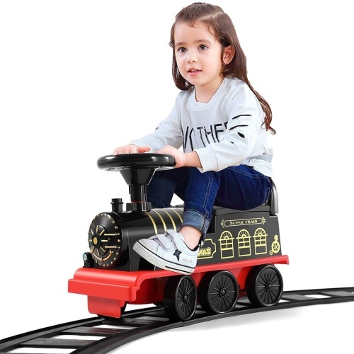 6V Electric Ride On Toy Train with 16pcs Curved Tracks  - Lot 807