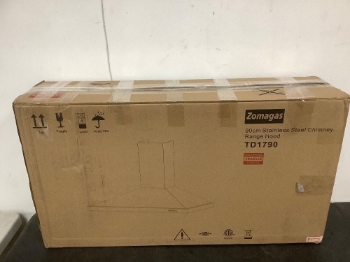 90cm Stainless Steel Chimney Range Hood - Lot 4653