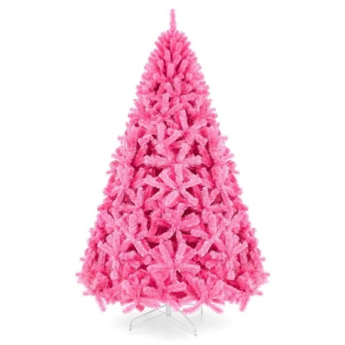 Pink Artificial Fir Christmas Tree w/ Foldable Stand 4.5ft - Lot 5016