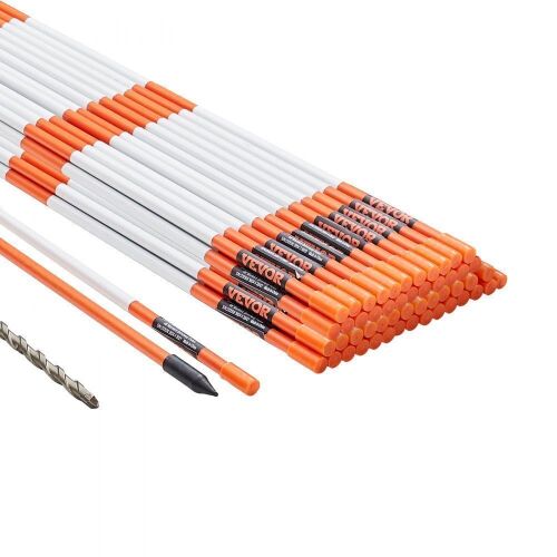 VEVOR 48" Orange Fiberglass Driveway Markers, 50 PCS  - Lot 163