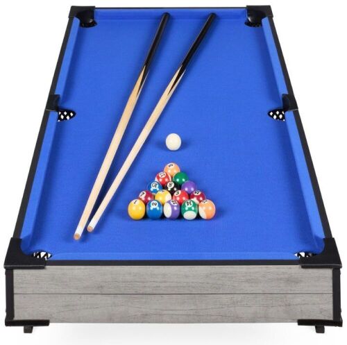 Tabletop Billiard Set, Pool Arcade Game Table w/ 2 Cues, Storage Bag - 40in - Lot 285
