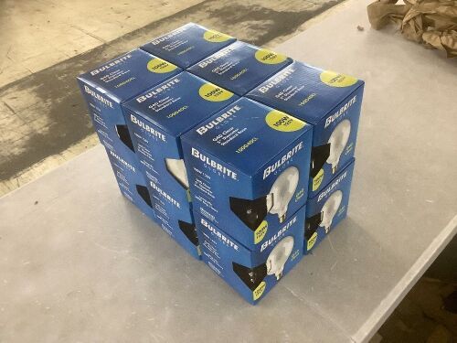 Lot of (12) Bulbrite 100W G40 Clear 5" Globe Light Bulbs - Lot 452