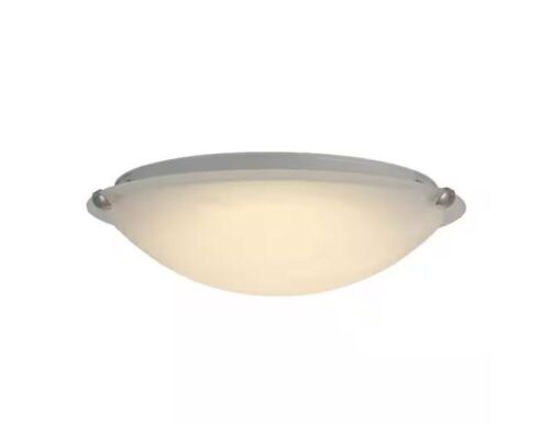 Hampton Bay Chalene 15 in. 1-Light Pewter Clip Integrated LED Flush Mount - Lot 798