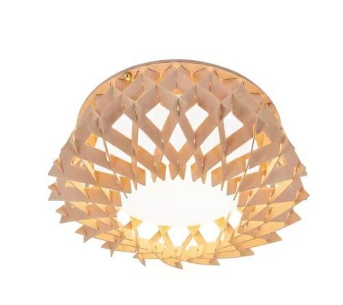 Kiran 13 in. 1 Light Wood Painted 5CCT Integrated Selectable LED Flush Mount Ceiling Light - Lot 242