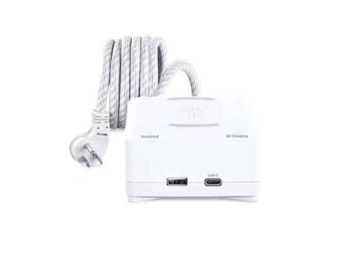Lot of (6) CyberPower 5 ft. 2-Outlet Surge Protector with Qi Wireless Charger - Lot 332