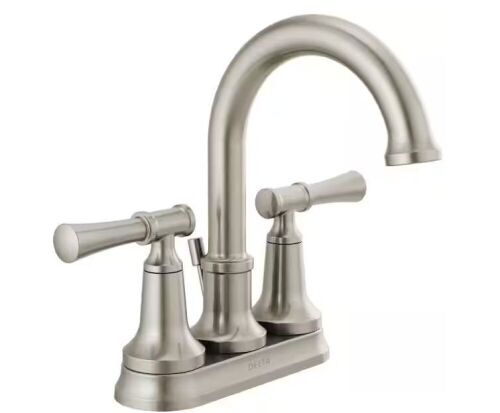 Delta Chamberlain 4 in. Centerset 2-Handle Bathroom Faucet in SpotShield Brushed Nickel - Lot 534