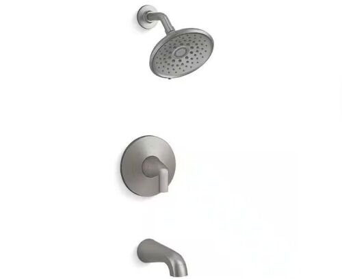 KOHLER Cursiva Single-Handle 3-Spray Tub and Shower Faucet 1.75 GPM in Vibrant Brushed Nickel - Lot 626