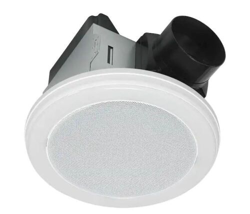 HOMEWERKS 80 CFM Ceiling Mount Bathroom Exhaust Fan with Bluetooth Speaker and LED Light - Lot 632