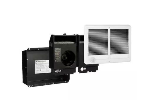 Cadet 240/208-volt 3,000/2,250-watt Com-Pak Twin In-Wall Fan-forced Electric Heater in White with Thermostat - Lot 725