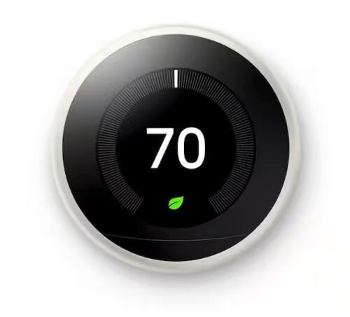 Google Nest Learning Thermostat - Smart Wi-Fi Thermostat - White - Lot 820
