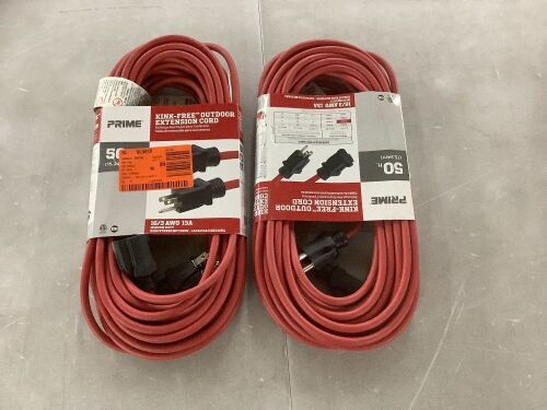 Lot of (2) 50 ft. 16/3 Medium-Duty Outdoor Extension Cord - Lot 825