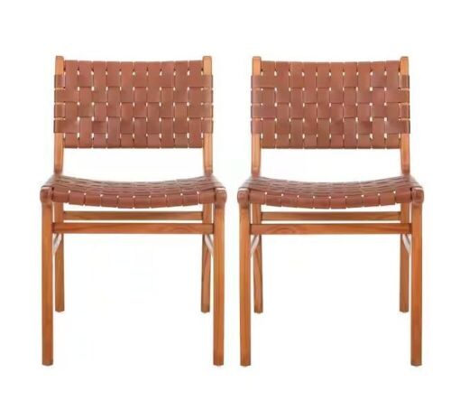 SAFAVIEH Taika Light Brown Dining Chair, Set of 2 - Lot 73