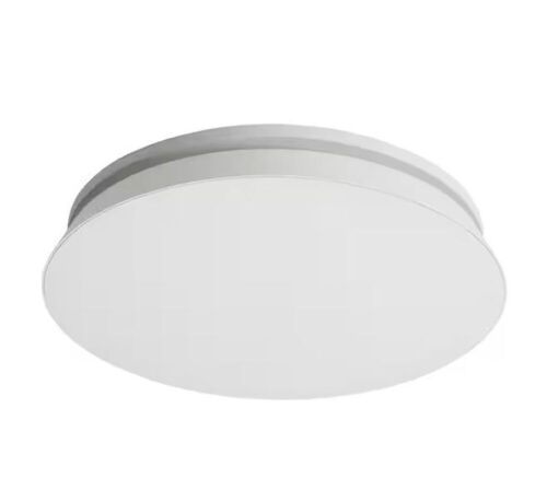 HOMEWERKS Round Decorative White 80 CFM Ceiling and Wall Mounted Bathroom Ventilation Exhaust Fan with Dimmable LED Light - Lot 546