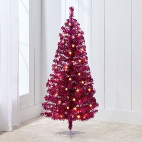 Prelit Colorful Mini Spruce Christmas Tree w/ LED Lights - 4ft - Lot 741