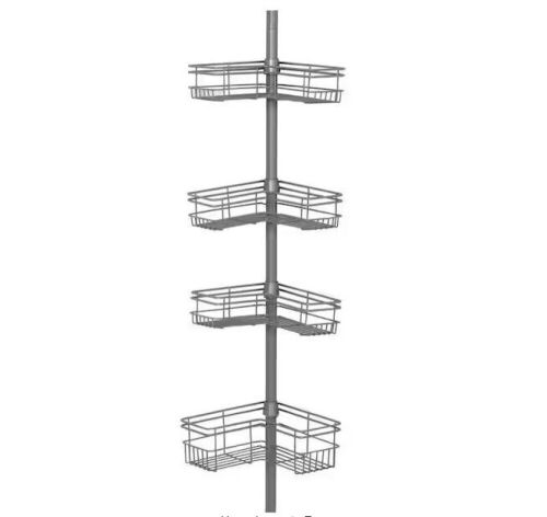 Glacier Bay Tension Pole Corner Shower Caddy in Satin Nickel - Lot 775