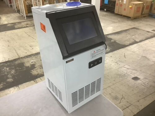 Commercial 120 lb./24 H Freestanding Ice Maker Machine with 35 lbs. Storage, 2 Water Inlet Modes, Stainless Steel - Lot 610