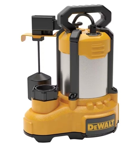 DEWALT 1 hp. Stainless Steel/Cast Iron Submersible Sump Pump - Lot 61