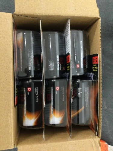 Generate Heavy Duty D Batteries, 6 Pack - Lot 5191