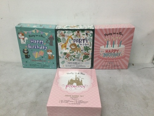 Party in a Box 43pcs (Set of 4) - Lot 5545