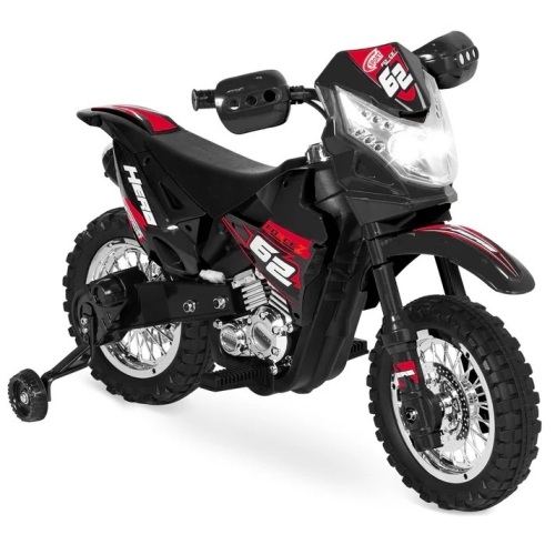 6V Kids Electric Ride-On Motorcycle Toy w/ Training Wheels, Lights, Music - Lot 5598