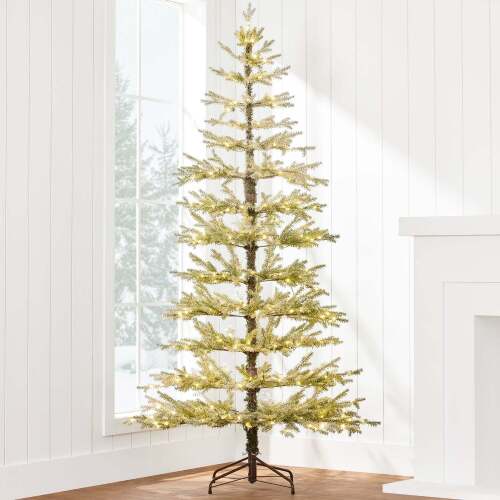 Pre-Lit Sparse Flocked Christmas Tree w/ 2-in-1 LEDs, Cordless Connection - Lot 5515