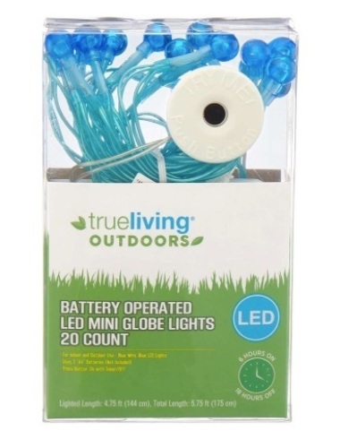 True Living Outdoors Battery-Operated LED Mini Globe Lights, 20 ct, 6-Pack - Lot 5713
