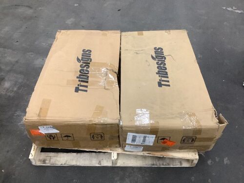 Lot of (2) 2-Drawer Wood 33 in. W A4/Letter Size/Legal Size Printer Stand Lateral File Cabinet - Uninspected, Open Box  - Lot 311