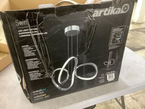 Artika Swirl LED Light Fixture  - Lot 333