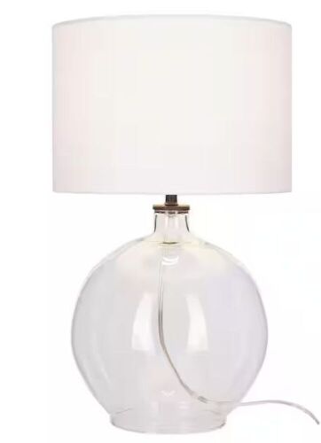 Hampton Bay Windmere 21.5 in Clear Glass Table Lamp - Lot 480