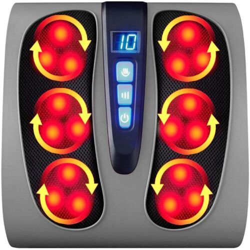 Shiatsu Foot Massager Platform w/ 6 Rollers, Heat Function - Lot 510