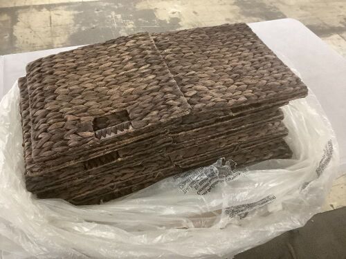 Set of 5 Collapsible Hyacinth Storage Baskets - Lot 571